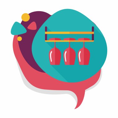 Uzun Gölge, eps10 ile mutfak eşyaları cam bardak düz simgesi