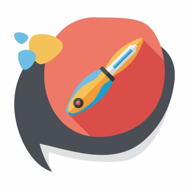 Uzun Gölge, eps10 ile mutfak eşyaları meyve bıçağı düz simgesi