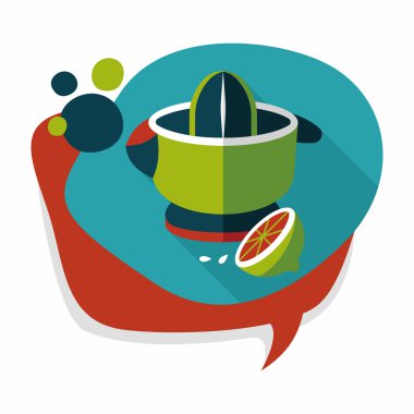 Uzun Gölge, eps10 ile mutfak eşyaları meyve sıkacağı düz simgesi