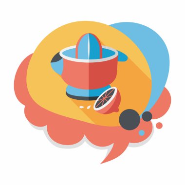 Uzun Gölge, eps10 ile mutfak eşyaları meyve sıkacağı düz simgesi