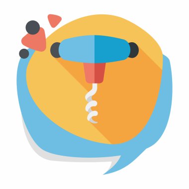 Uzun Gölge, eps10 mutfak eşyaları tirbuşon düz simgesiyle