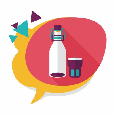 içki uzun gölge, eps10 düz simgesiyle koruyarak mutfak eşyaları