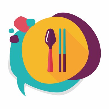 Uzun Gölge, eps10 sofra düz simgesiyle