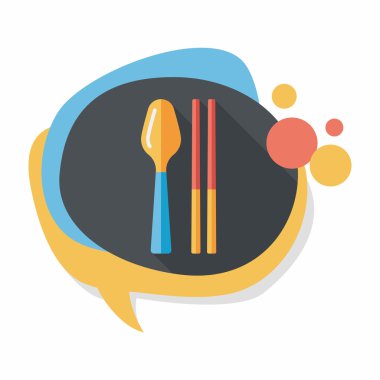 Uzun Gölge, eps10 sofra düz simgesiyle