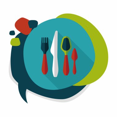 Uzun Gölge, eps10 sofra düz simgesiyle