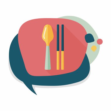 Uzun Gölge, eps10 sofra düz simgesiyle