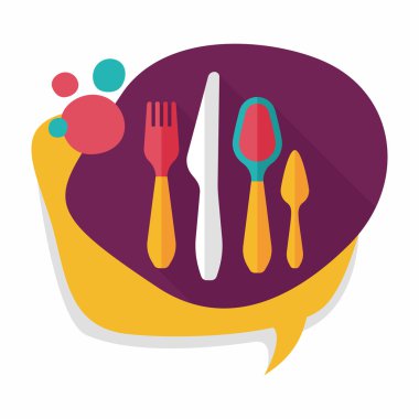 Uzun Gölge, eps10 sofra düz simgesiyle