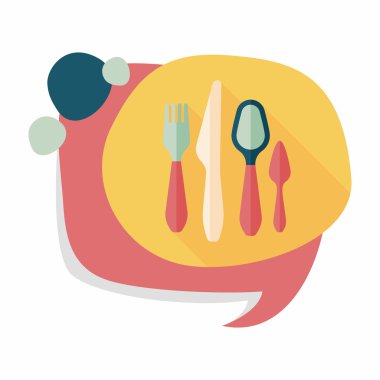 Uzun Gölge, eps10 sofra düz simgesiyle