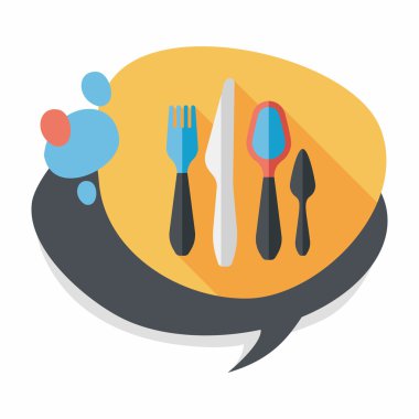 Uzun Gölge, eps10 sofra düz simgesiyle