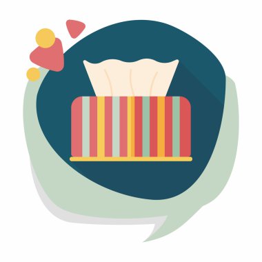 Uzun Gölge, eps10 ile mutfak eşyaları kağıt mendil düz simgesi