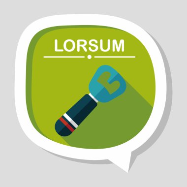 Uzun Gölge, eps10 ile mutfak eşyaları konserve açacağı düz simgesi