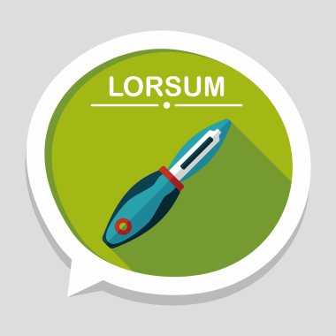 Uzun Gölge, eps10 ile mutfak eşyaları meyve bıçağı düz simgesi