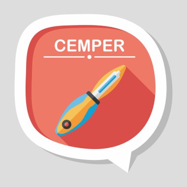 Uzun Gölge, eps10 ile mutfak eşyaları meyve bıçağı düz simgesi