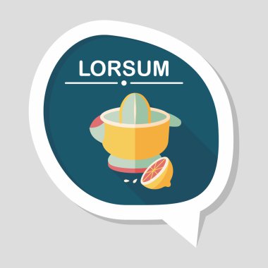 Uzun Gölge, eps10 ile mutfak eşyaları meyve sıkacağı düz simgesi