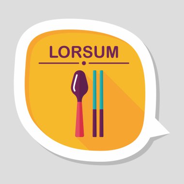 Uzun Gölge, eps10 sofra düz simgesiyle