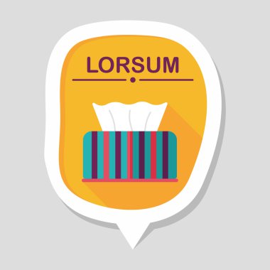 Uzun Gölge, eps10 ile mutfak eşyaları kağıt mendil düz simgesi