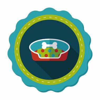 Uzun Gölge, eps10 ile evde beslenen hayvan yatak düz simgesi