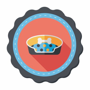 Uzun Gölge, eps10 ile evde beslenen hayvan yatak düz simgesi