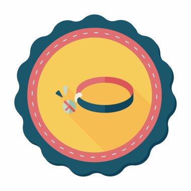 Uzun Gölge, eps10 ile evde beslenen hayvan köpek zincirleri düz simgesi