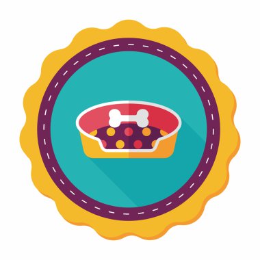 Uzun Gölge, eps10 ile evde beslenen hayvan yatak düz simgesi