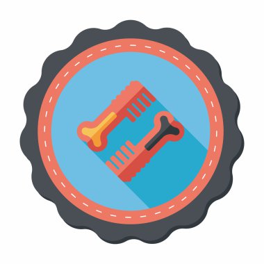 Uzun Gölge, eps10 ile evde beslenen hayvan köpek fırça düz simgesi