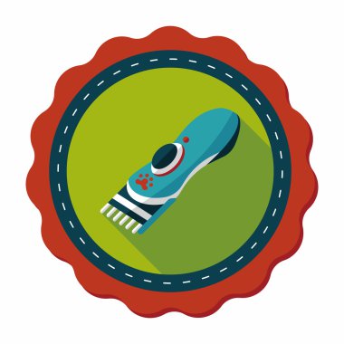 Uzun Gölge, eps10 ile evde beslenen hayvan tıraş makinesi düz simgesi