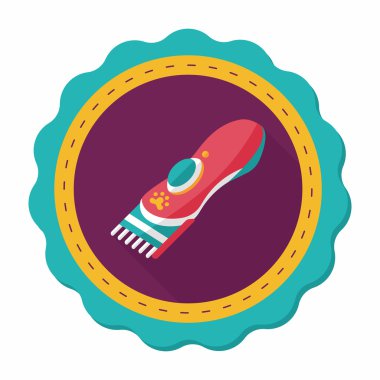 Uzun Gölge, eps10 ile evde beslenen hayvan tıraş makinesi düz simgesi