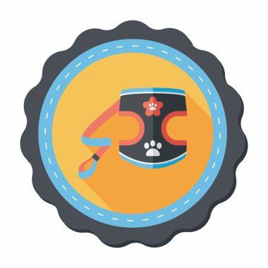 Evde beslenen hayvan giyim uzun gölge, eps10 düz simgesiyle