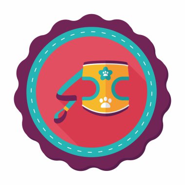 Evde beslenen hayvan giyim uzun gölge, eps10 düz simgesiyle