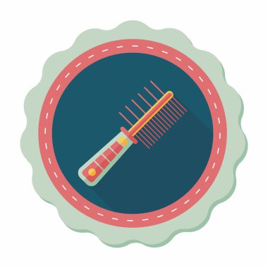 Uzun Gölge, eps10 ile evde beslenen hayvan köpek fırça düz simgesi