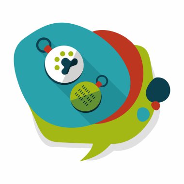 Uzun Gölge, eps10 ile evde beslenen hayvan etiketi düz simgesi