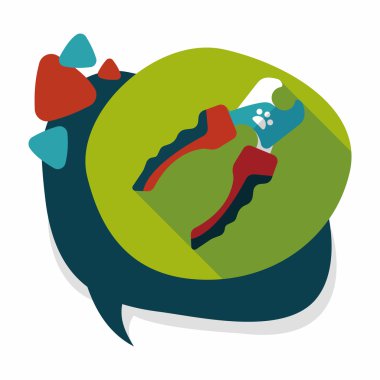 Uzun Gölge, eps10 ile hayvan tırnak makası düz simgesi