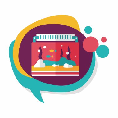 Uzun Gölge, eps10 ile evde beslenen hayvan balık düz simgesi