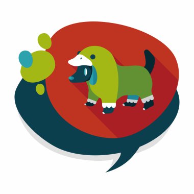 Evde beslenen hayvan giyim uzun gölge, eps10 düz simgesiyle