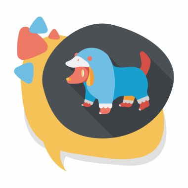 Evde beslenen hayvan giyim uzun gölge, eps10 düz simgesiyle