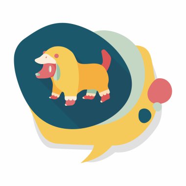 Evde beslenen hayvan giyim uzun gölge, eps10 düz simgesiyle