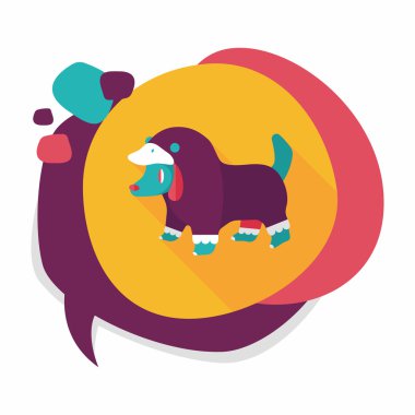 Evde beslenen hayvan giyim uzun gölge, eps10 düz simgesiyle