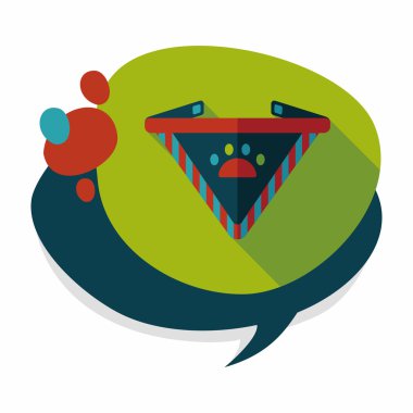 Uzun Gölge, eps10 ile evde beslenen hayvan köpek zincirleri düz simgesi