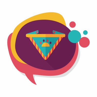 Uzun Gölge, eps10 ile evde beslenen hayvan köpek zincirleri düz simgesi