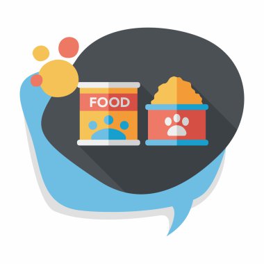 Uzun Gölge, eps10 ile evde beslenen hayvan köpek gıda düz simgesi