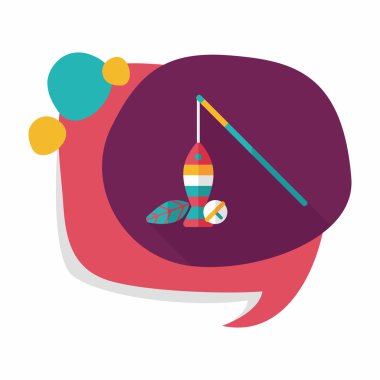 Evde beslenen hayvan kedi oyuncak uzun gölge, eps10 düz simgesiyle 