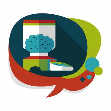 Uzun Gölge, eps10 ile evde beslenen hayvan köpek gıda düz simgesi