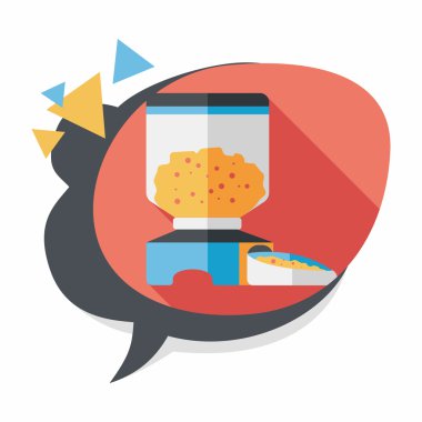 Uzun Gölge, eps10 ile evde beslenen hayvan köpek gıda düz simgesi