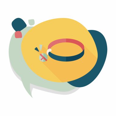 Uzun Gölge, eps10 ile evde beslenen hayvan köpek zincirleri düz simgesi