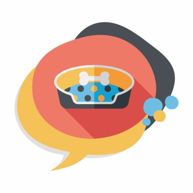 Uzun Gölge, eps10 ile evde beslenen hayvan yatak düz simgesi