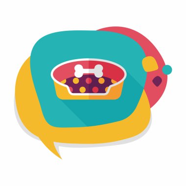 Uzun Gölge, eps10 ile evde beslenen hayvan yatak düz simgesi