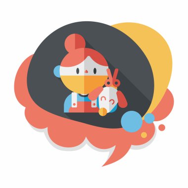 Uzun Gölge, eps10 ile evde beslenen hayvan veteriner ve köpek düz simgesi