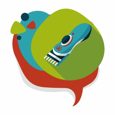 Uzun Gölge, eps10 ile evde beslenen hayvan tıraş makinesi düz simgesi