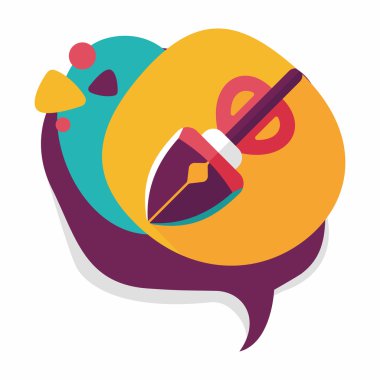 Evde beslenen hayvan köpek poo ekipman düz simgesi uzun gölge, eps10 ile al