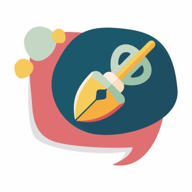 Evde beslenen hayvan köpek poo ekipman düz simgesi uzun gölge, eps10 ile al